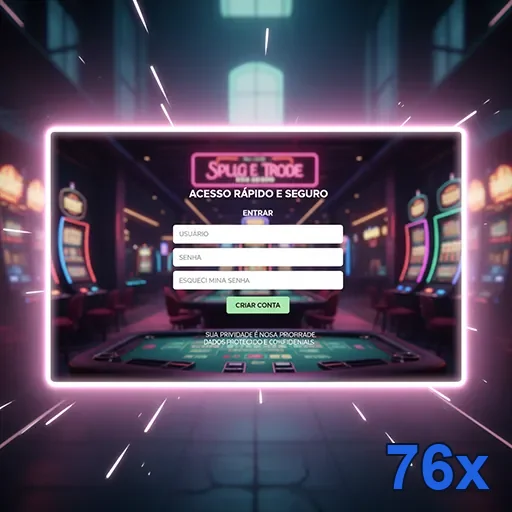 Tela de login do 76x para acesso rápido e seguro.