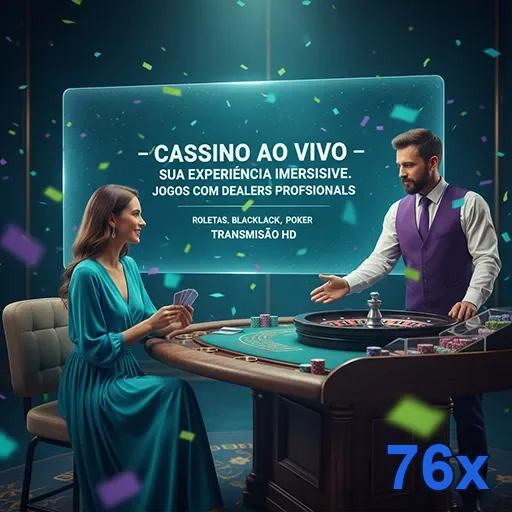 76x apresenta dealers profissionais em cassino ao vivo.