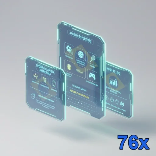 Interface interativa de jogos ao vivo na 76x