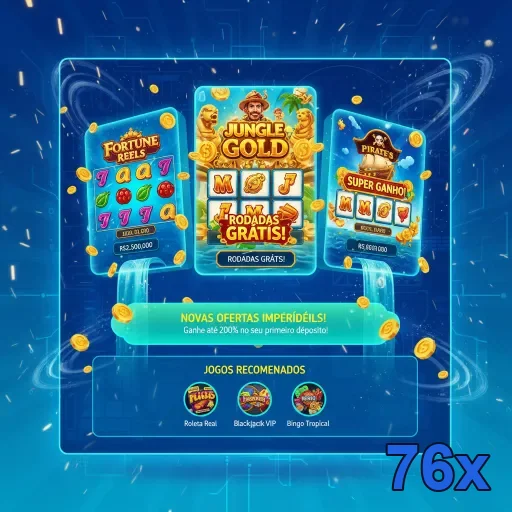 Interface de gerenciamento de conta VIP no 76x com jogos.