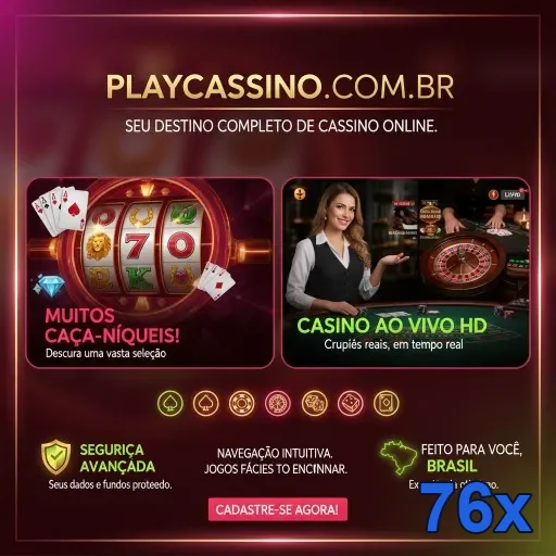 Tela do site 76x ilustrando promoções de bônus VIP.